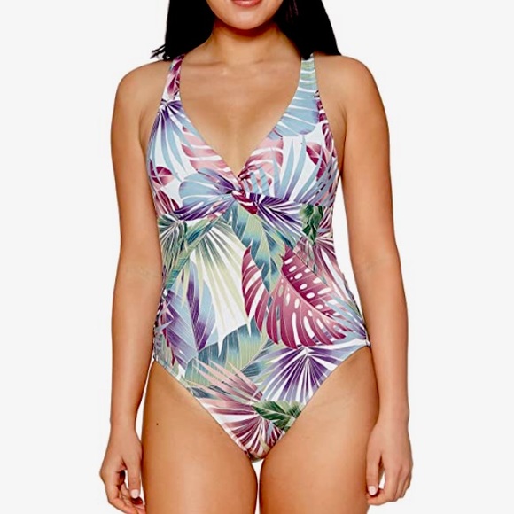 Bleu Rod Beattie It’s A Breeze Plunge Drape One Piece - Picture 3 of 15